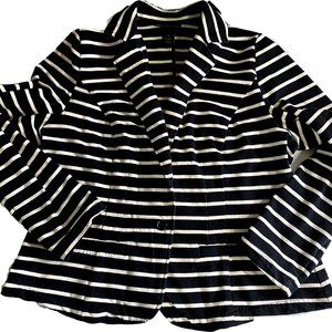 Lane Bryant Blazer Jacket Black & White Striped